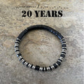 Military Retirement Morse Code Bracelet | 20 Years of Service Gift
