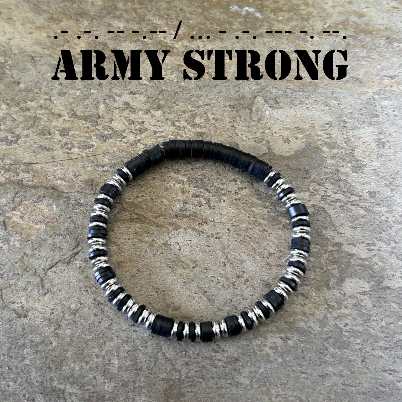 Army Strong Morse Code Bracelet | U.S. Army Pride Gift