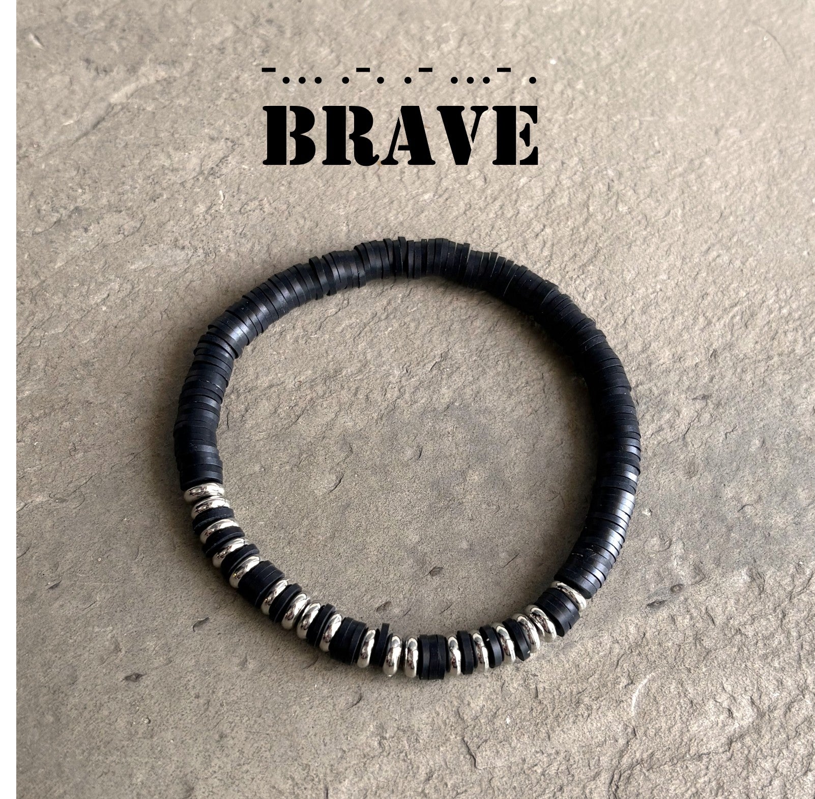 Brave Morse Code Bracelet | Courage Gift for Him