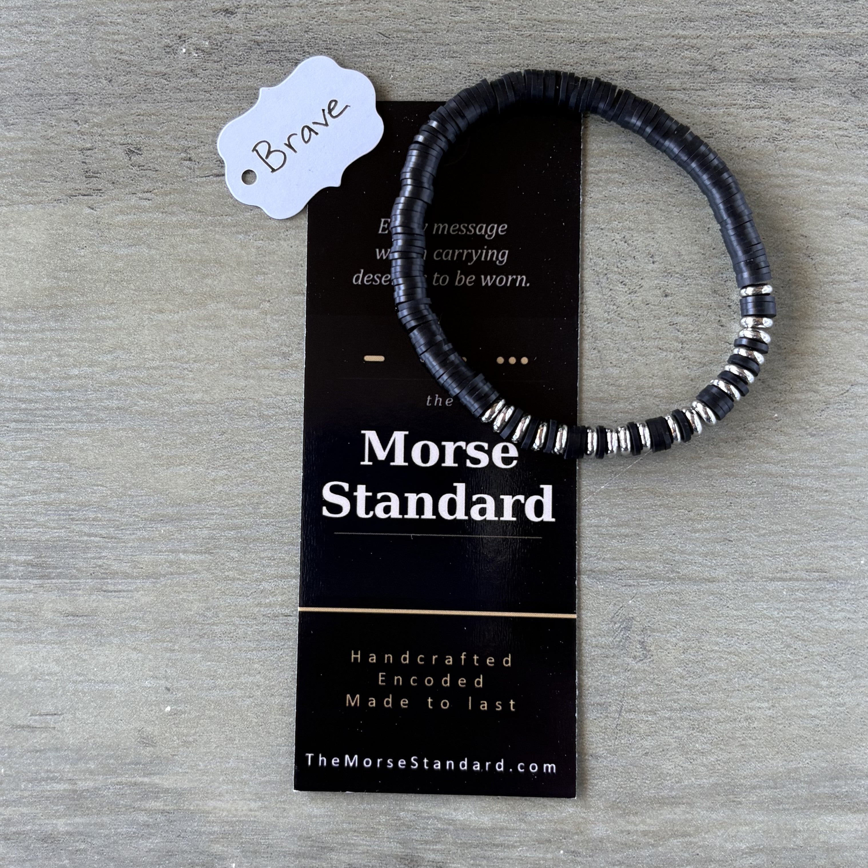 Brave Morse Code Bracelet | Courage Gift for Him