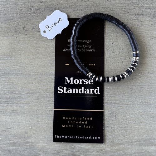 Brave Morse Code Bracelet | Courage Gift for Him