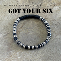Got Your Six Morse Code Bracelet | Loyalty & Brotherhood Gift