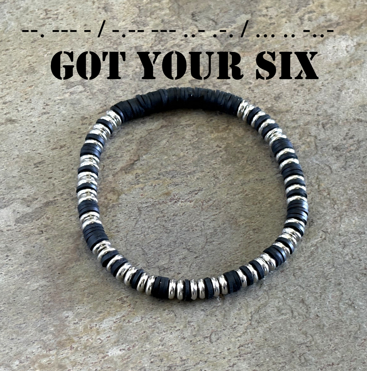 Got Your Six Morse Code Bracelet | Loyalty & Brotherhood Gift
