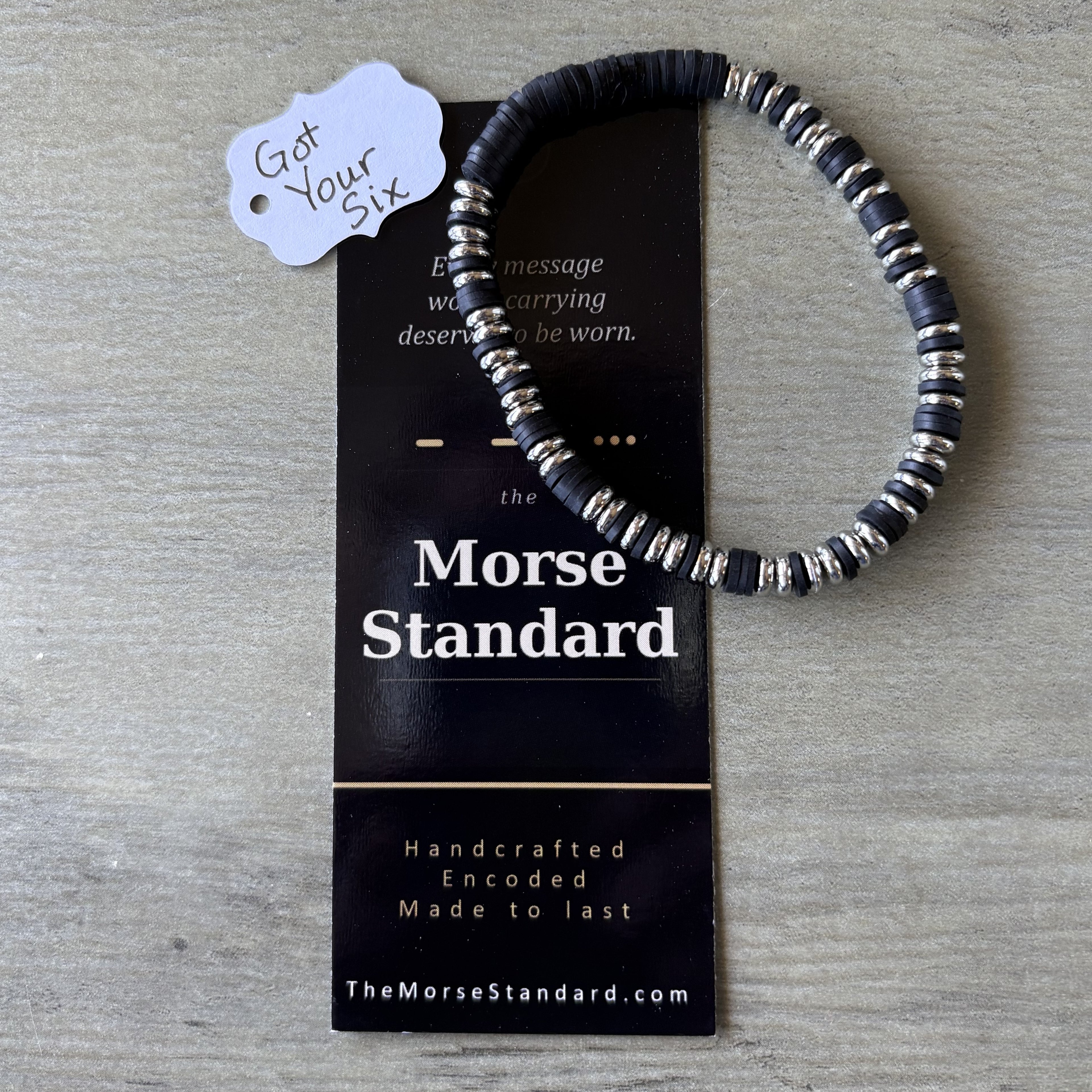 Got Your Six Morse Code Bracelet | Loyalty & Brotherhood Gift