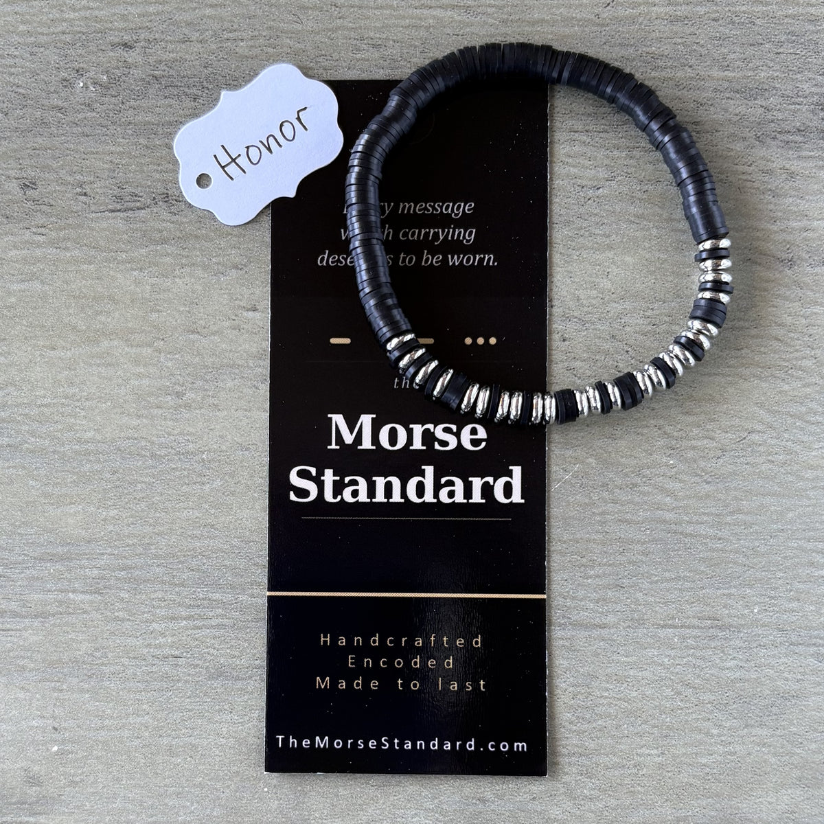 Honor Morse Code Bracelet | Respect & Tribute Gift