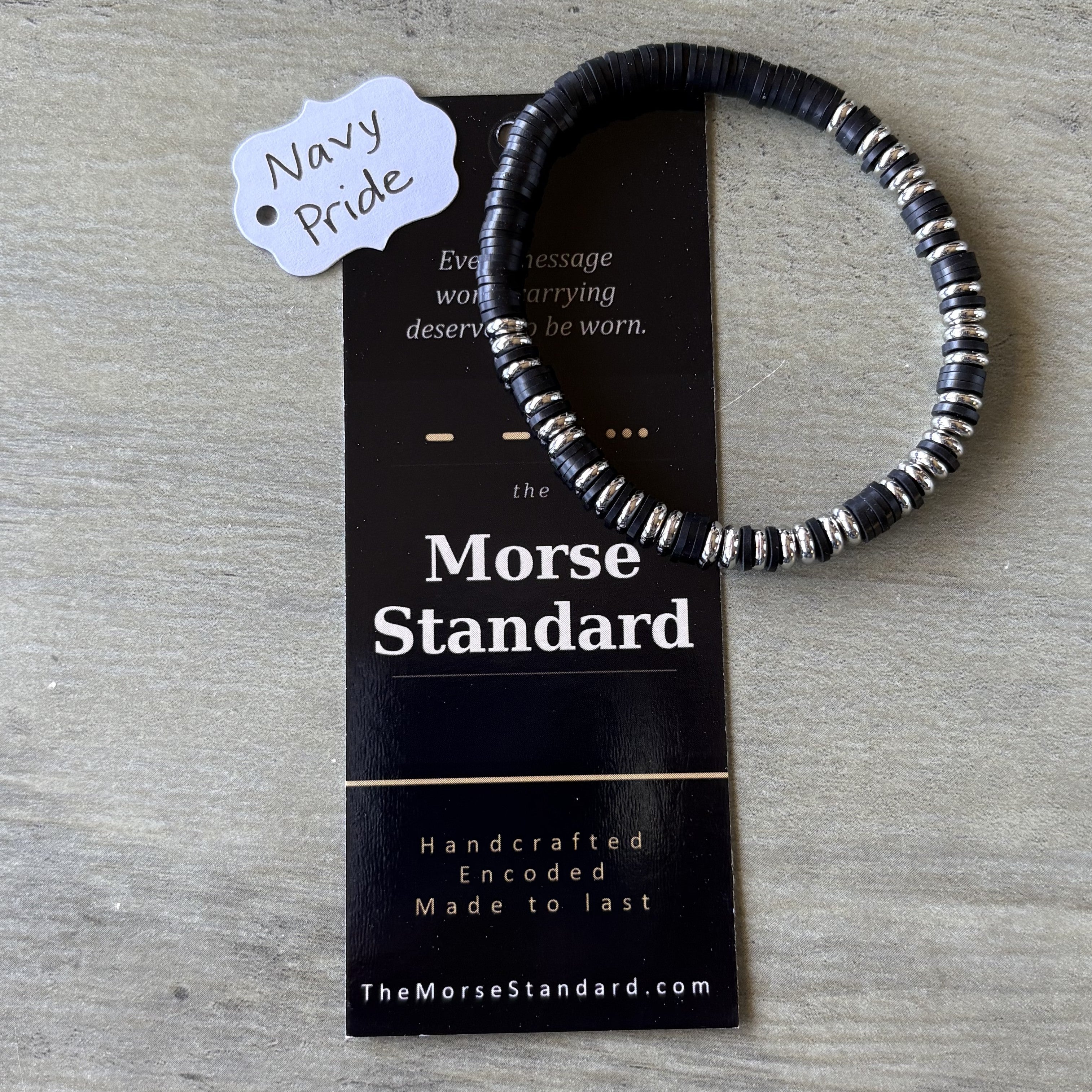 Navy Pride Morse Code Bracelet | U.S. Navy Gift