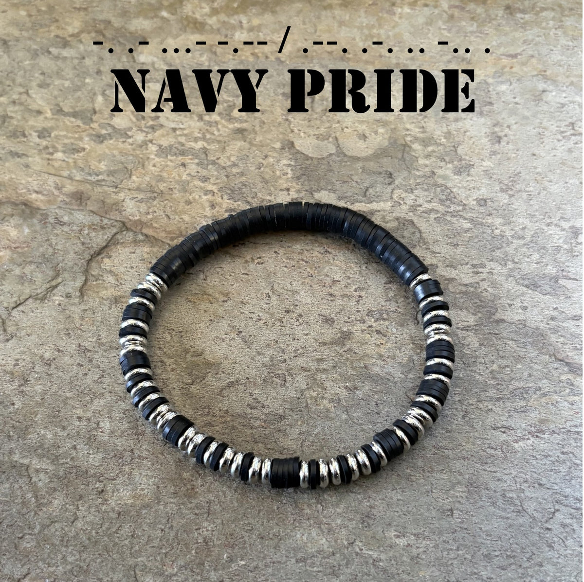 Navy Pride Morse Code Bracelet | U.S. Navy Gift