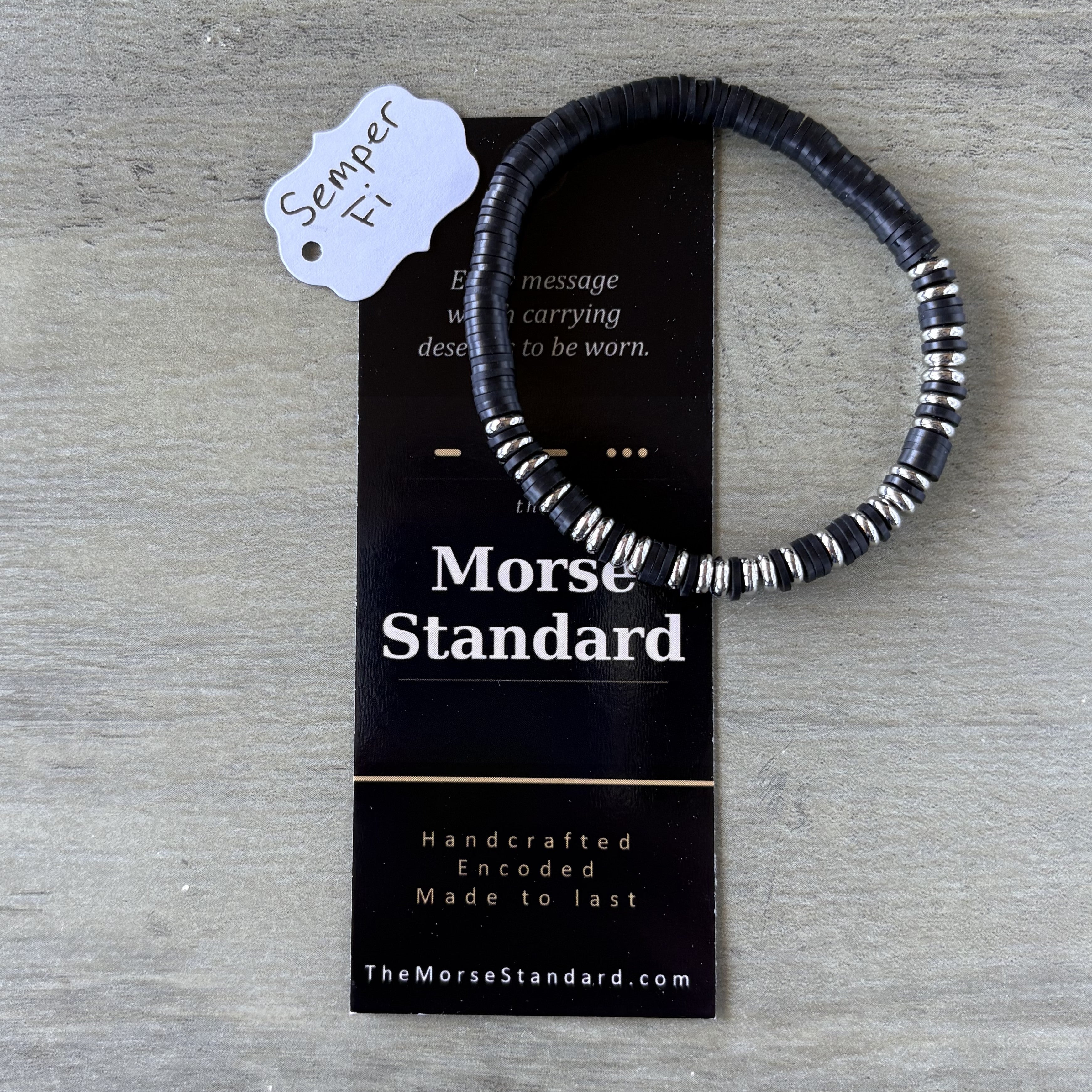 Semper Fi Morse Code Bracelet | U.S. Marine Corps Gift