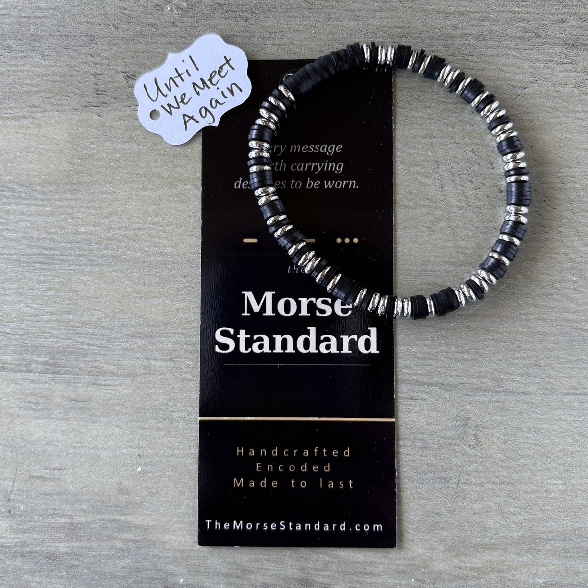 Until We Meet Again Morse Code Bracelet | Distance & Reunion Gift