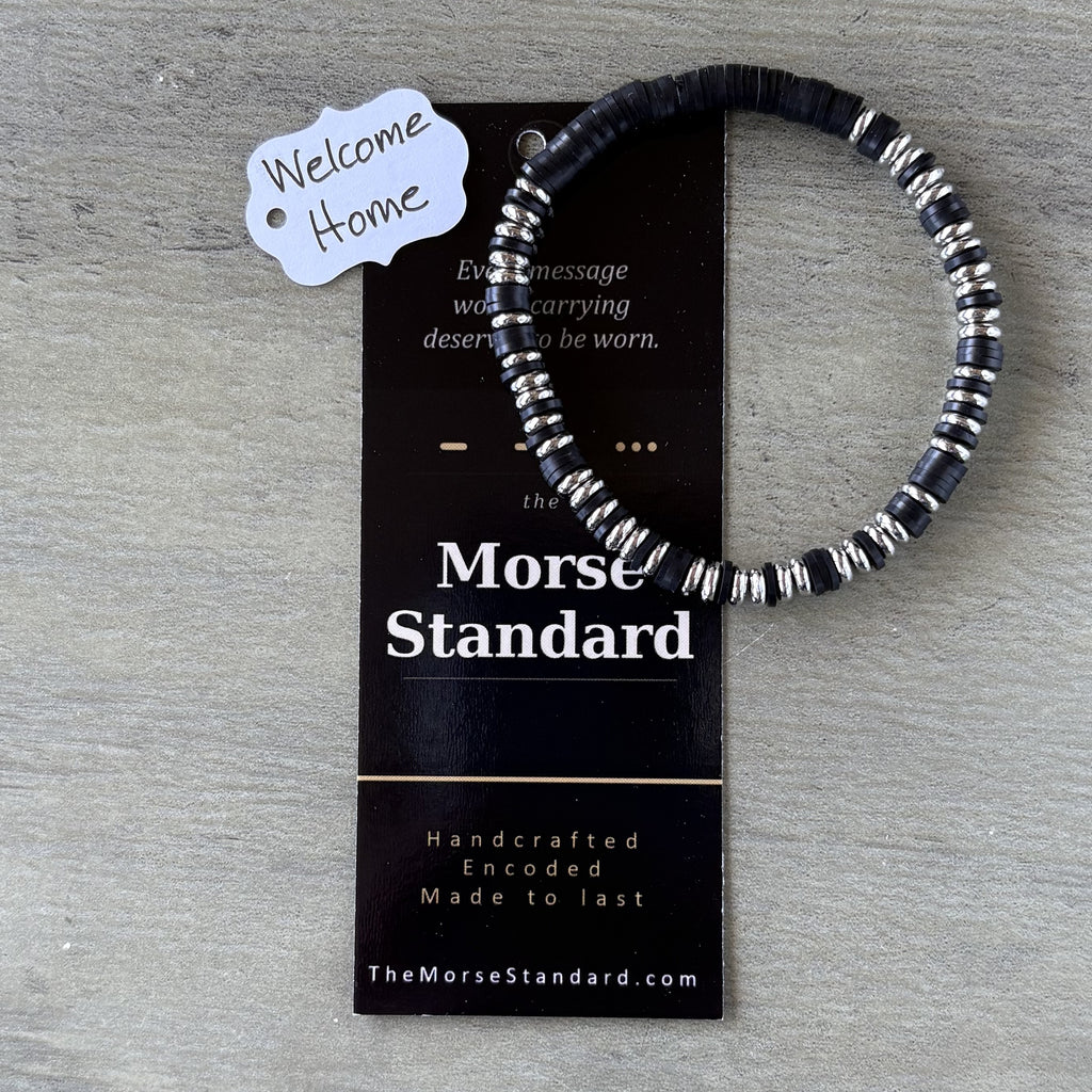 Welcome Home Morse Code Bracelet | Homecoming Gift
