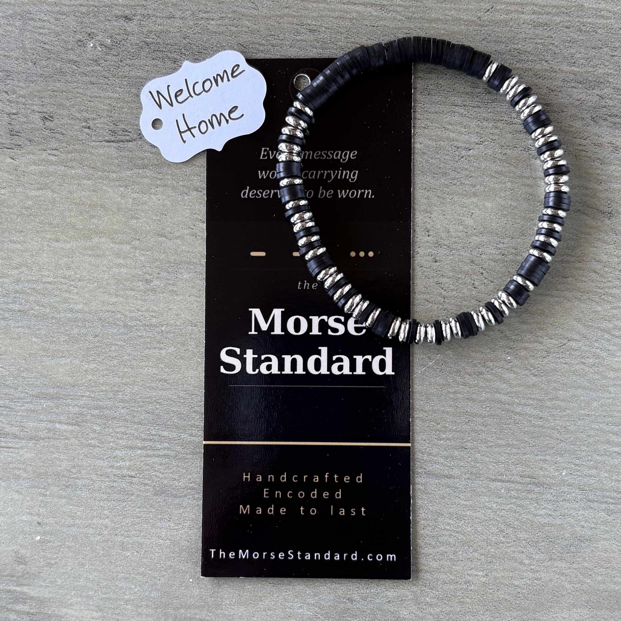 Welcome Home Morse Code Bracelet | Homecoming Gift
