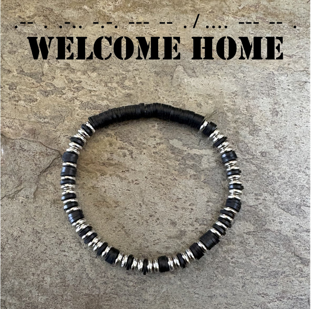 Welcome Home Morse Code Bracelet | Homecoming Gift
