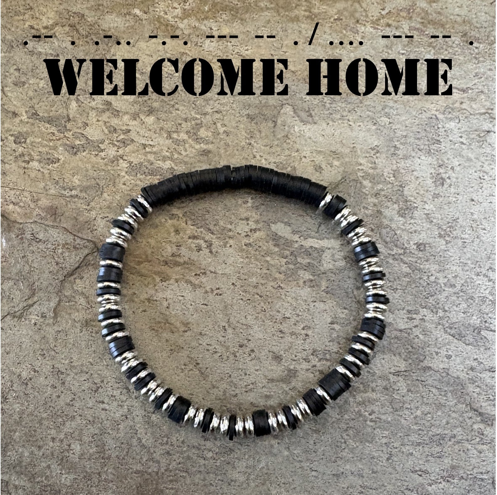 Welcome Home Morse Code Bracelet | Homecoming Gift
