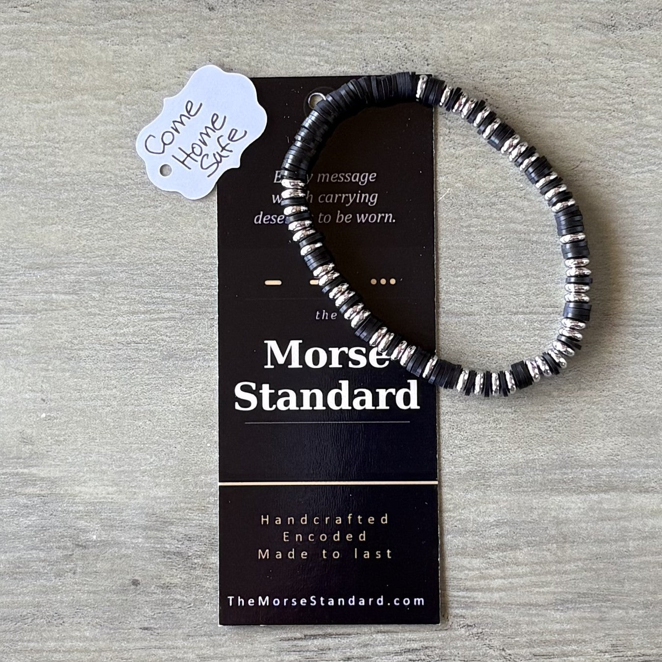Military Deployment Send-Off Morse Code Bracelet | Come Home Safe