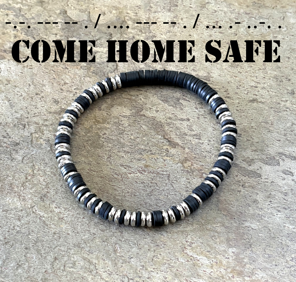 Military Deployment Send-Off Morse Code Bracelet | Come Home Safe